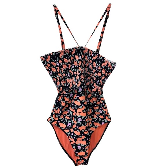 Tanya Taylor - “Kendra Smocked One-Piece” Poppy Fields Swimsuit - Size XS, Multi - Picture 4 of 14